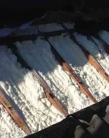 Roof Insulation Spray Foam Under the Slates