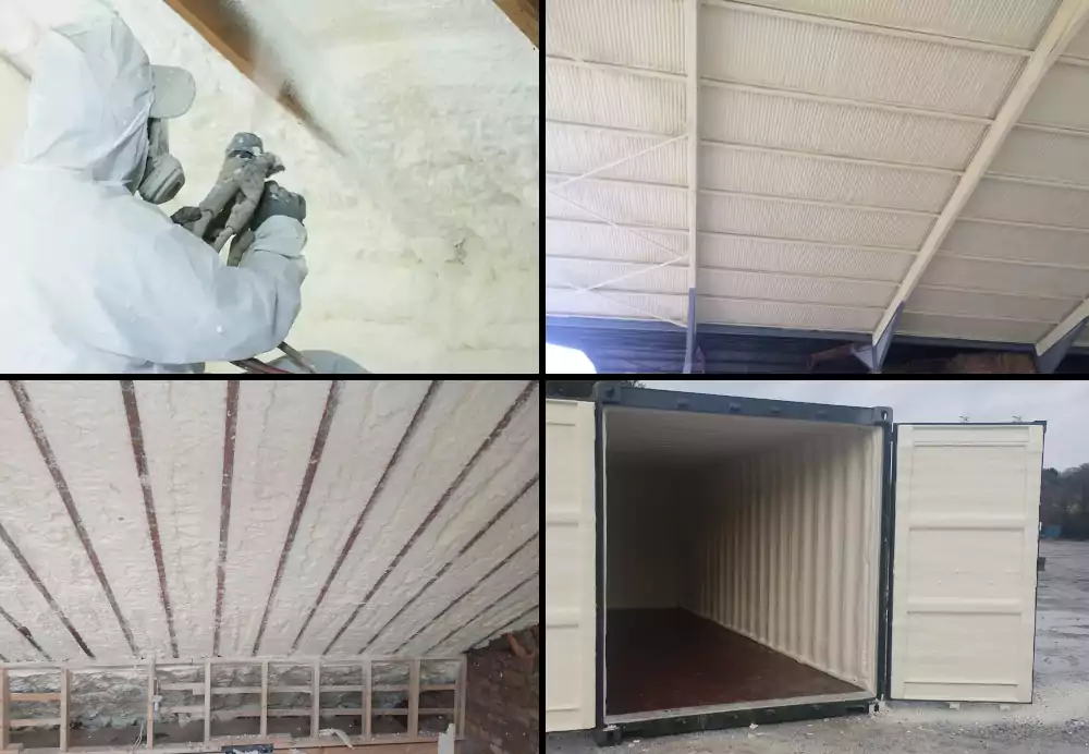 spray foam insulation down